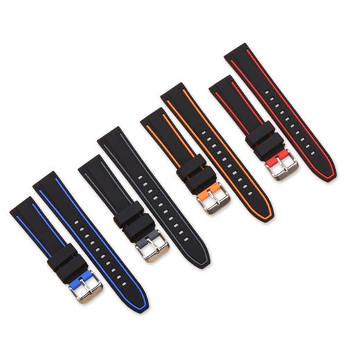 Custom Double Color Silicone Watches Strap For Man