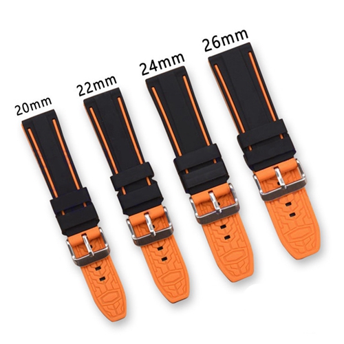 Custom Double Color Silicone Watches Strap For Man
