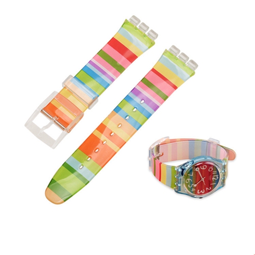 Custom Fit for Swatch Silicone Watch Fork Strap