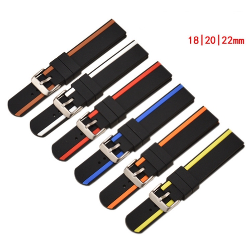 Men's Mixed Color Environment-friendly Silicone Strap