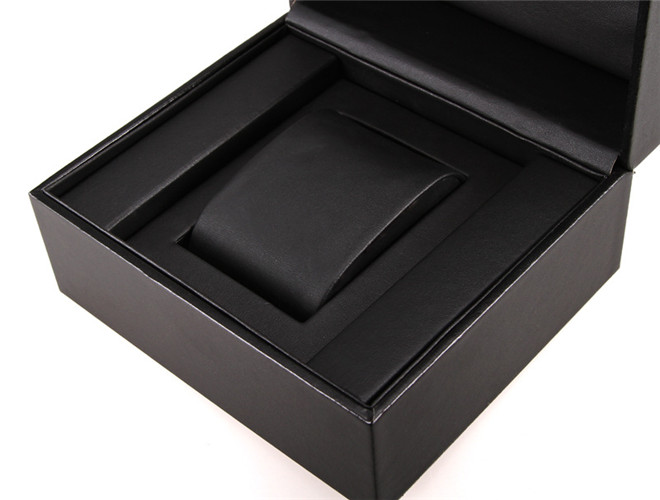 Custom Logo Black PU Box For Watch High End Leather Watch Boxes