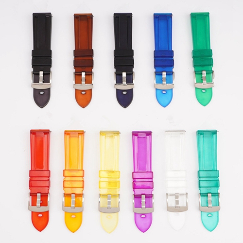 China wholesale transparent silicone watchband