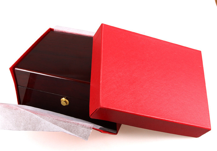 High End Wood Watch Boxes Red Fashion Wristwatch Gift Box 