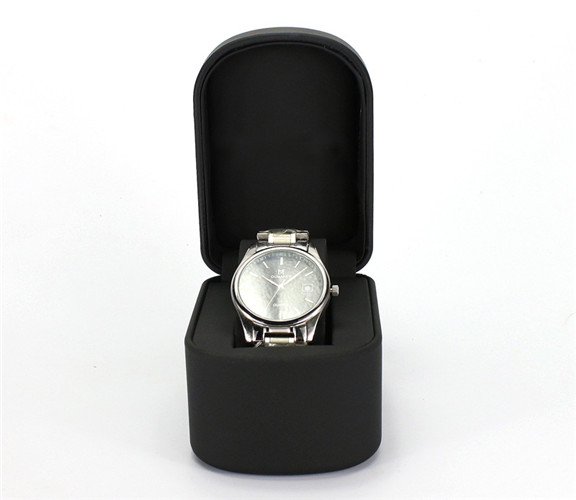 Custom Logo Watch Gift Box Leather Black Brelect Packaging Boxes