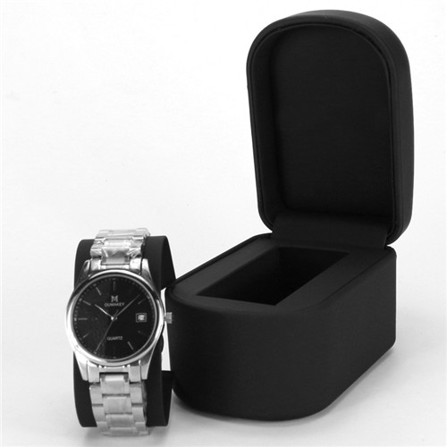 Custom Logo Watch Gift Box Leather Black Brelect Packaging Boxes