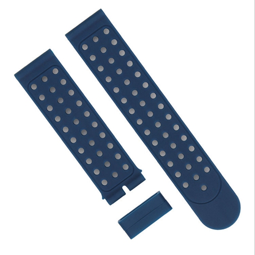 Unisex Porous Band Environment-friendly 22mm Silicone Watchband 
