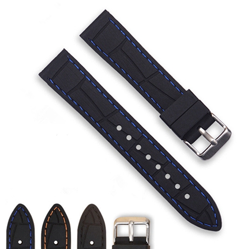 Custom Made Watch Bamboo Grain Silicone Strap