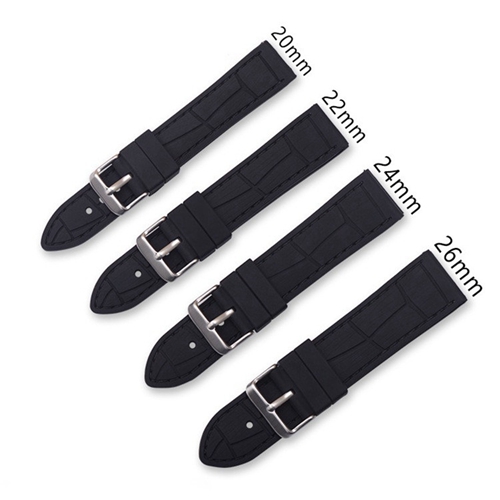 Custom Made Watch Bamboo Grain Silicone Strap