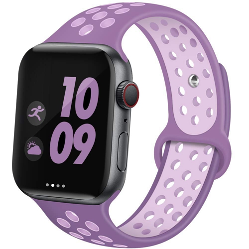 Fit For Apple 6 Double Color Breathable Sports Silicone Strap