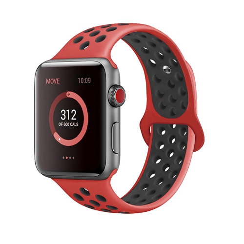 Fit For Apple 6 Double Color Breathable Sports Silicone Strap