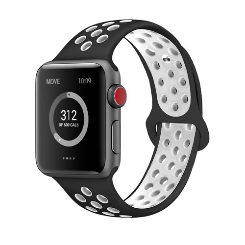 Fit For Apple 6 Double Color Breathable Sports Silicone Strap
