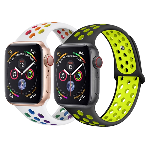 Fit For Apple 6 Double Color Breathable Sports Silicone Strap