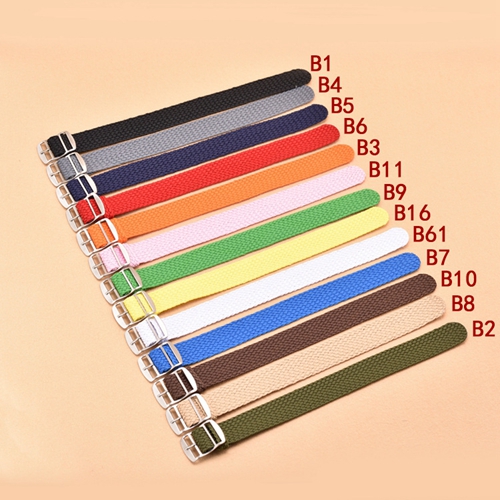 Simple Pure Color Woven Nylon Strap