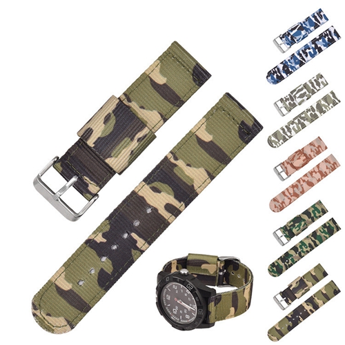 Custom Sport Style 22mm Nylon Flat Strap