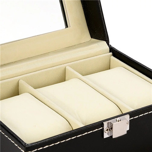 Leather Watch Box Case for Quartz Watches Jewelry Boxes Display Gift