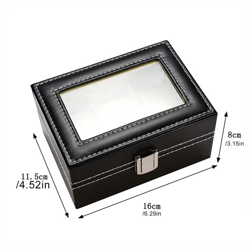 Leather Watch Box Case for Quartz Watches Jewelry Boxes Display Gift