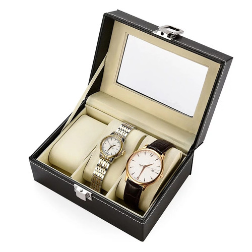 Leather Watch Box Case for Quartz Watches Jewelry Boxes Display Gift