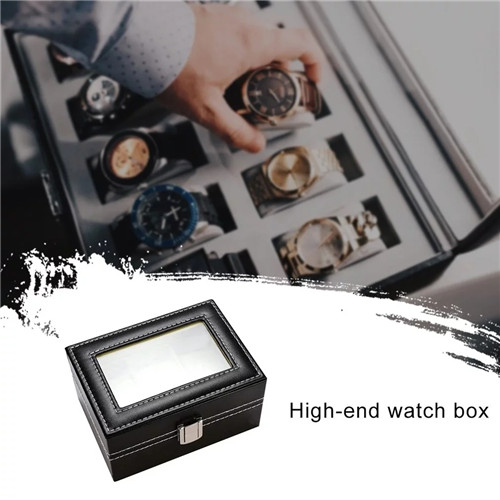 Leather Watch Box Case for Quartz Watches Jewelry Boxes Display Gift