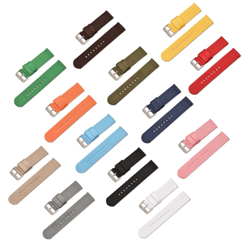 Custom Watch Band Solid-color Nylon Canvas Strap