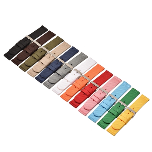 Custom Watch Band Solid-color Nylon Canvas Strap