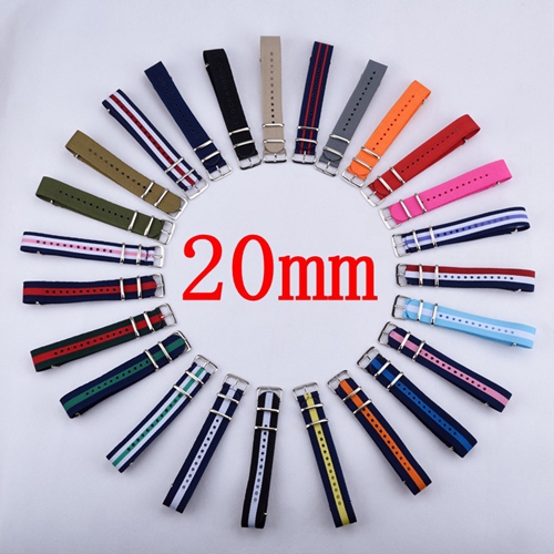 20mm Unisex Custom Made Color Nylon Nato Strap