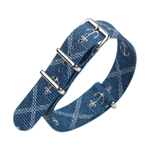 Custom Pattern Waterproof Environment-friendly Nylon Woven Watch Strap
