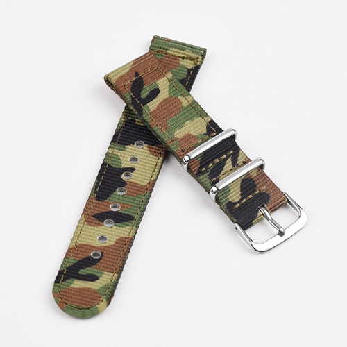 Custom Watch Straps Army Green Camouflage Nylon Watch