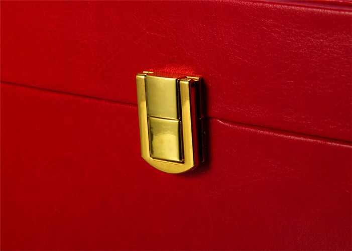 Red Custom PU Leather Box Custom Logo Multicolor Leather Box