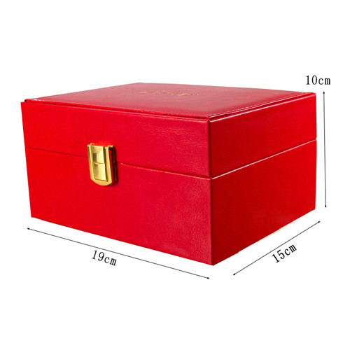Red Custom PU Leather Box Custom Logo Multicolor Leather Box