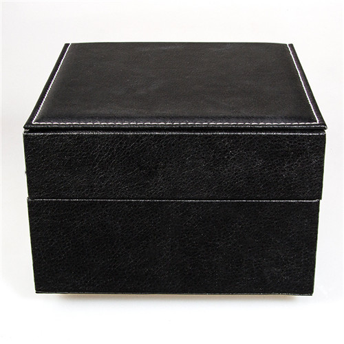 Black Wooden Box High-end Brown Lining Jewelry Watch Box