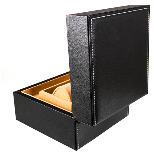 Black Wooden Box High-end Brown Lining Jewelry Watch Box