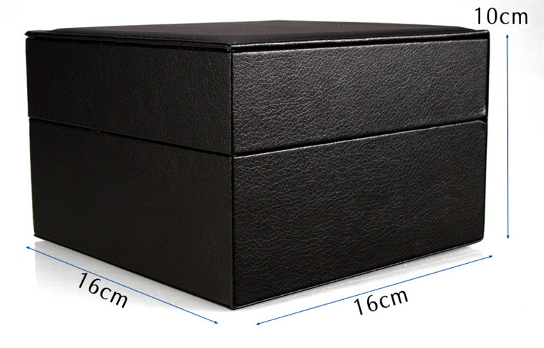 Black Wooden Box High-end Brown Lining Jewelry Watch Box