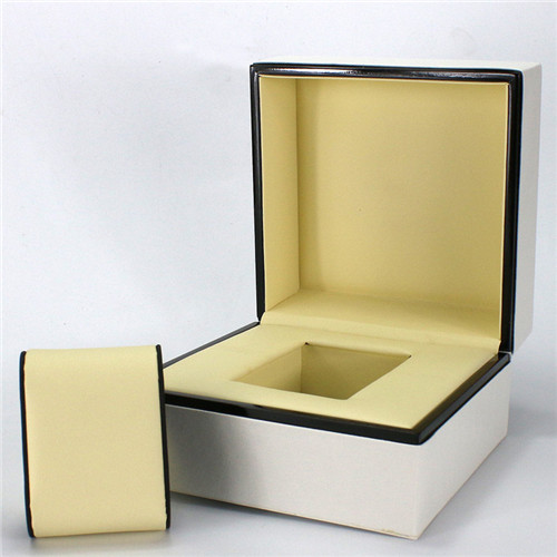 White Wooden Box Custom Logo Light Luxury Jewelry Watch Box