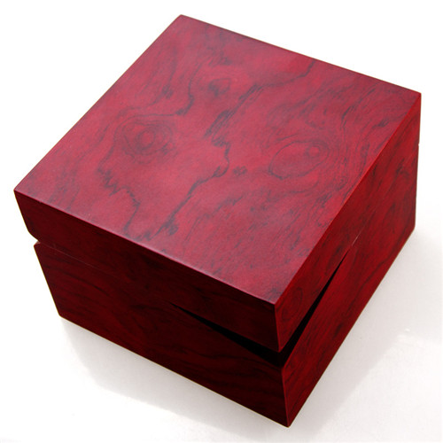 High-end Wooden Box With Pillow Red Factory Custom Watch Box