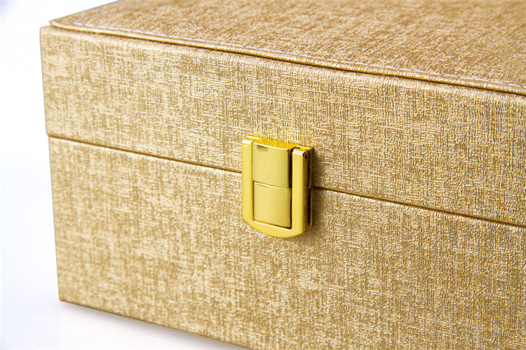 Factory Wholesale Custom Logo Texture Leather Box Watch Jewelry Box