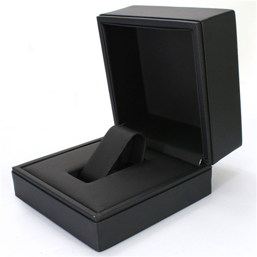OEM New Design Jewelry Box Black Luxury Leather Box Packaging