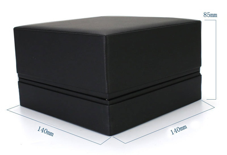 OEM New Design Jewelry Box Black Luxury Leather Box Packaging