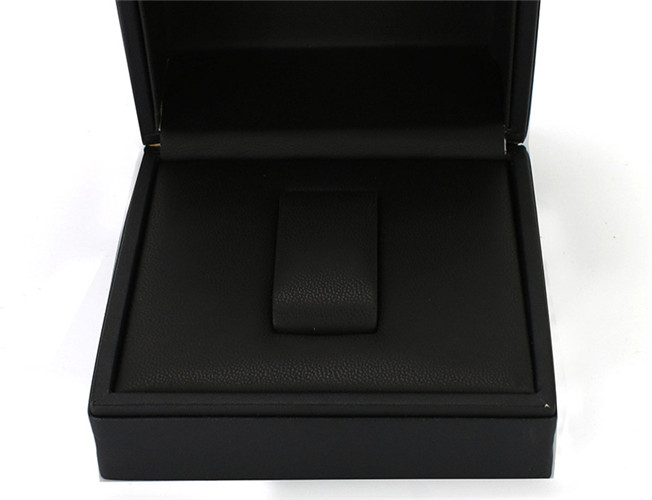 OEM New Design Jewelry Box Black Luxury Leather Box Packaging