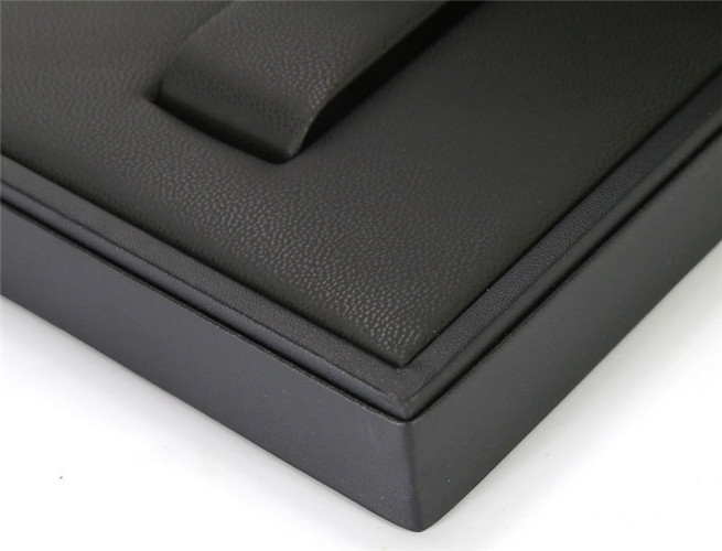 OEM New Design Jewelry Box Black Luxury Leather Box Packaging