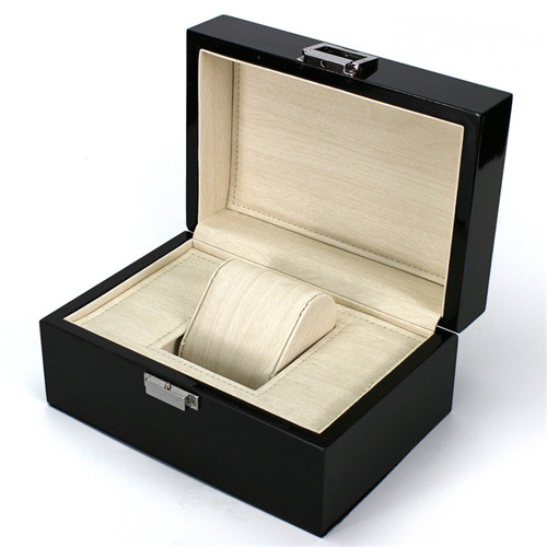 Classic Black Wristwatch Boxes Custom Logo Boxes In Quartz Watch