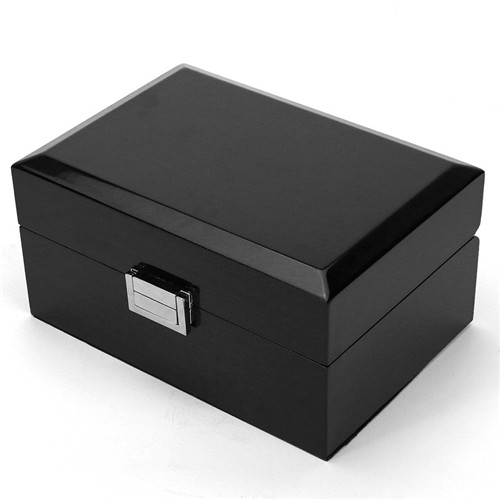 Classic Black Wristwatch Boxes Custom Logo Boxes In Quartz Watch