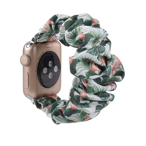 Printed Watchband Flamingos Series Elastic Band Fit For Apple Watch