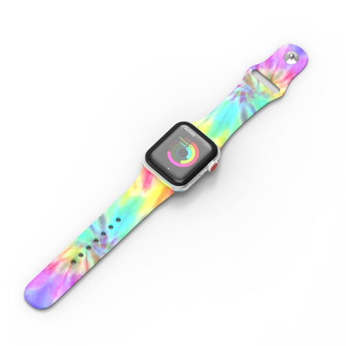 Custom Fashion Personality Tie-dye Silicone Strap Fit For Apple Watch